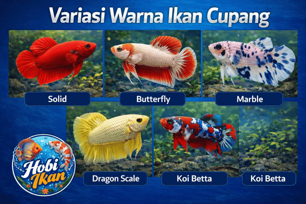 Variasi Warna Ikan Cupang