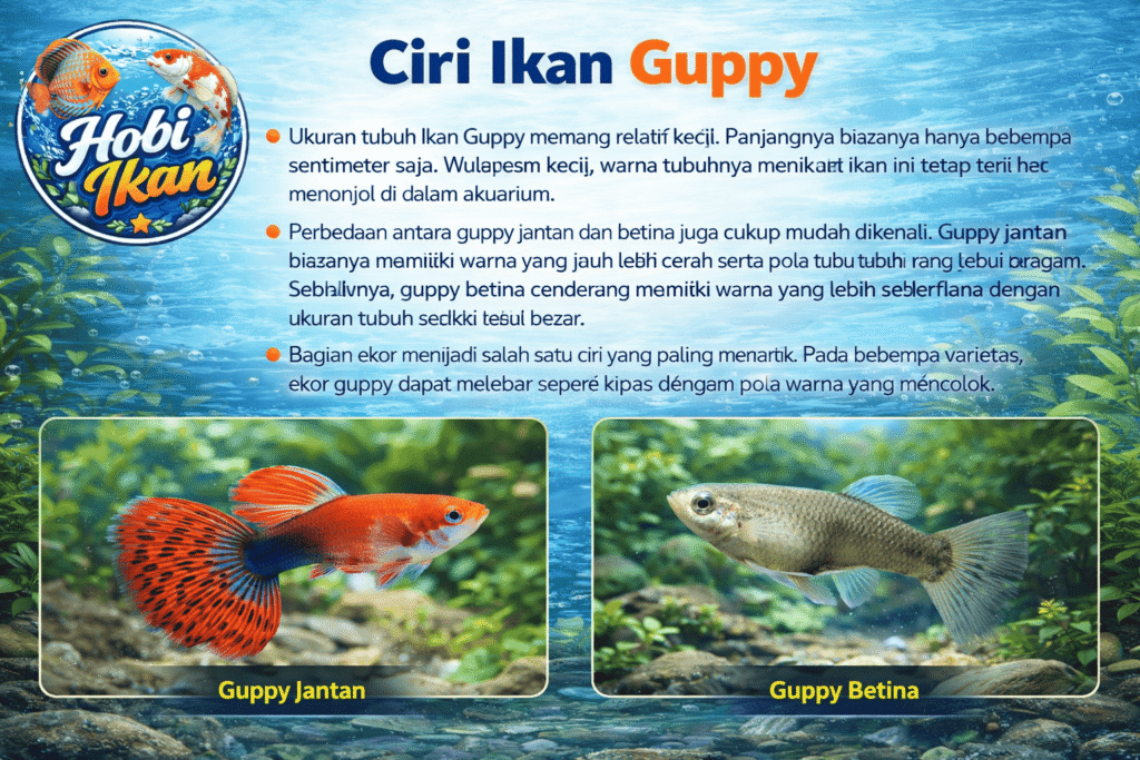 ciri ikan guppy
