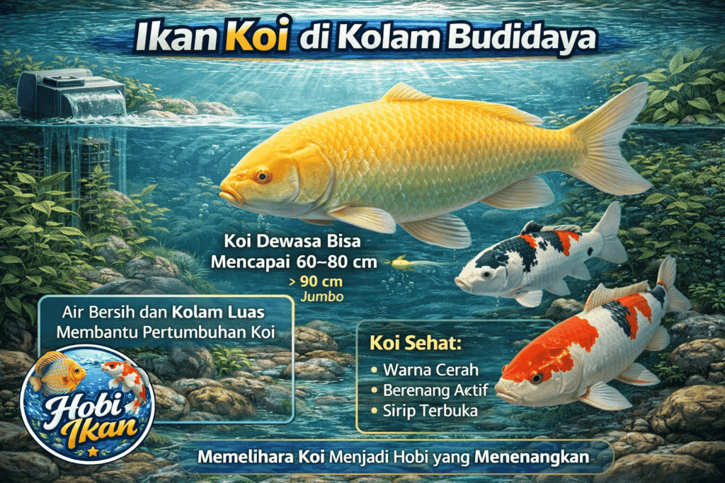 ikan koi di kolam