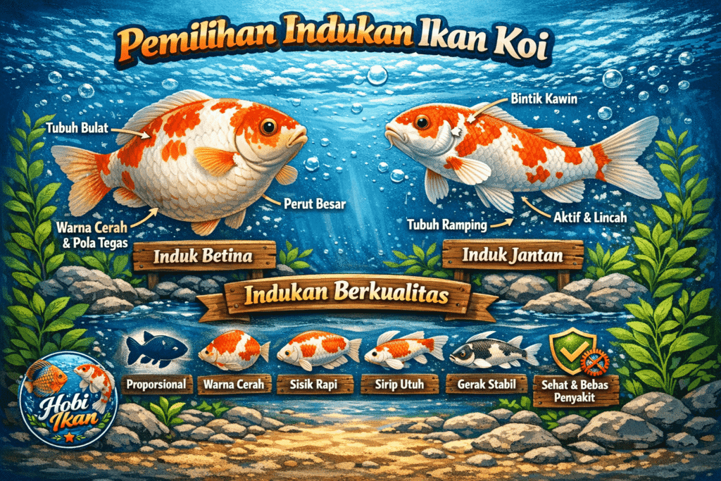 pemilihan indukan ikan koi