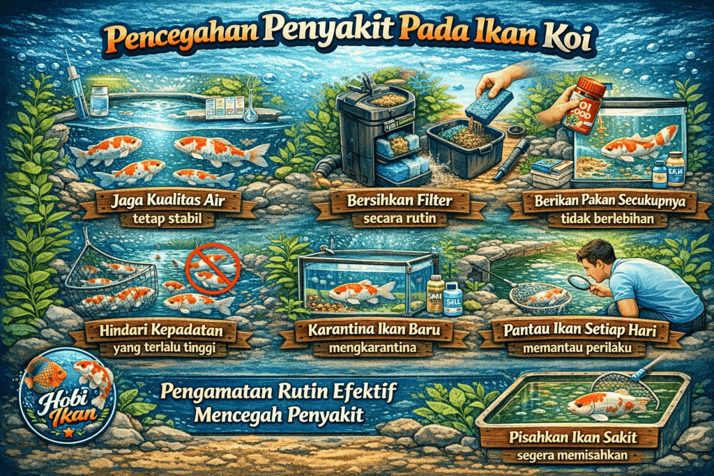 pencegahan penyakit pada ikan koi