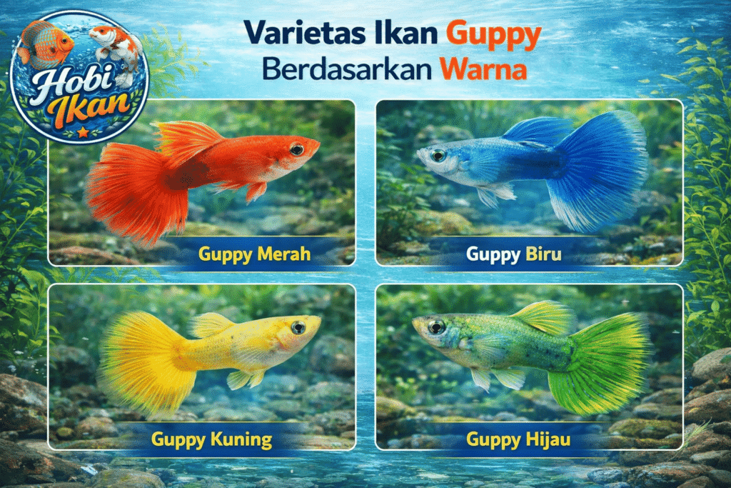varietas ikan guppy berdasrkan warna