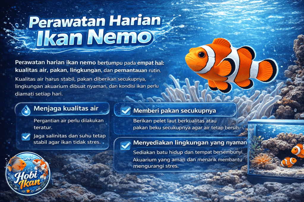 Perawatan harian ikan nemo