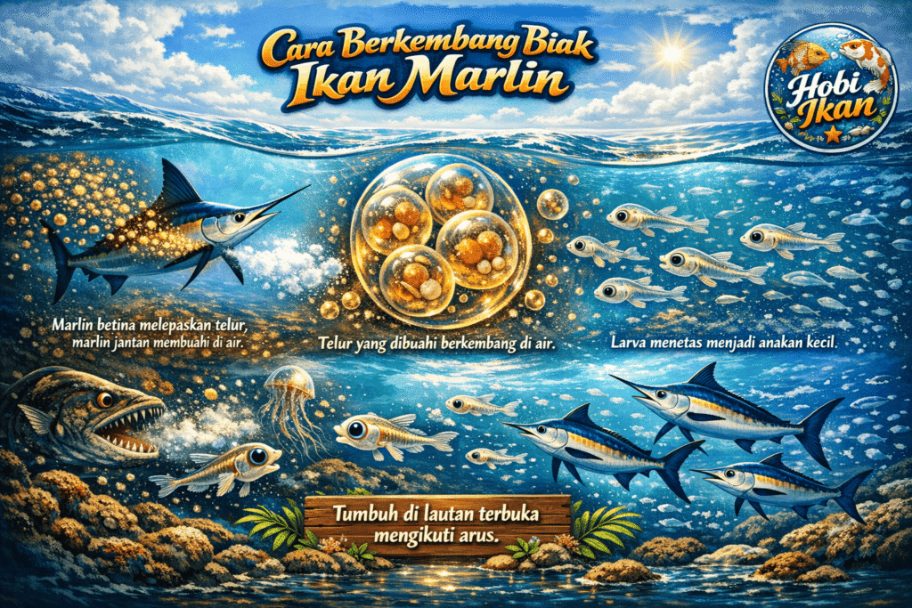 cara ikan marlin berkembnag biak