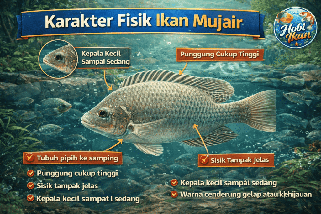 ciri fisik ikan mujair